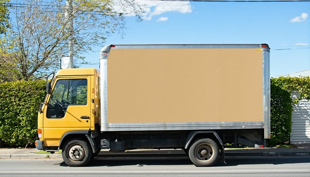 Box truck making a local delivery